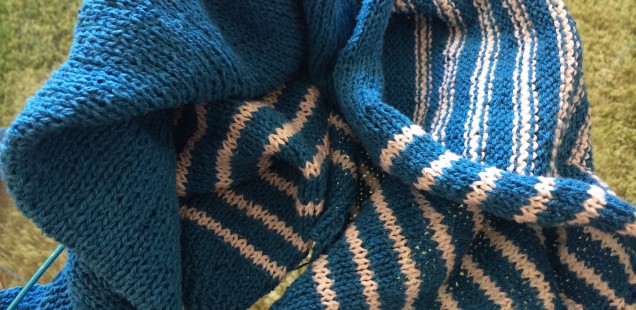 最近の編み物事情②「パターンが楽しいニットのふだん着」〜Bのプルオーバーの後ろ身ごろが編めました♡